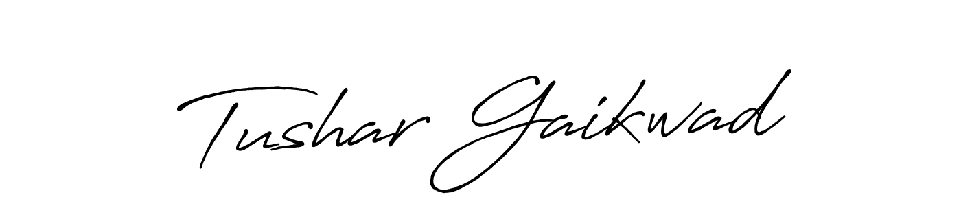 Create a beautiful signature design for name Tushar Gaikwad. With this signature (Antro_Vectra_Bolder) fonts, you can make a handwritten signature for free. Tushar Gaikwad signature style 7 images and pictures png
