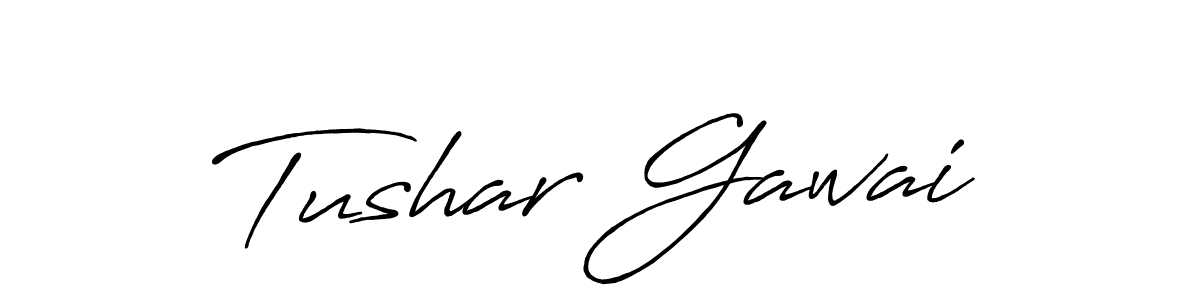 Tushar Gawai stylish signature style. Best Handwritten Sign (Antro_Vectra_Bolder) for my name. Handwritten Signature Collection Ideas for my name Tushar Gawai. Tushar Gawai signature style 7 images and pictures png