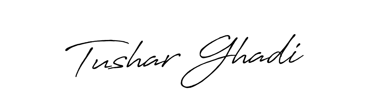 Antro_Vectra_Bolder is a professional signature style that is perfect for those who want to add a touch of class to their signature. It is also a great choice for those who want to make their signature more unique. Get Tushar Ghadi name to fancy signature for free. Tushar Ghadi signature style 7 images and pictures png