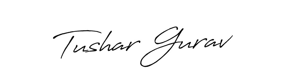 Make a short Tushar Gurav signature style. Manage your documents anywhere anytime using Antro_Vectra_Bolder. Create and add eSignatures, submit forms, share and send files easily. Tushar Gurav signature style 7 images and pictures png