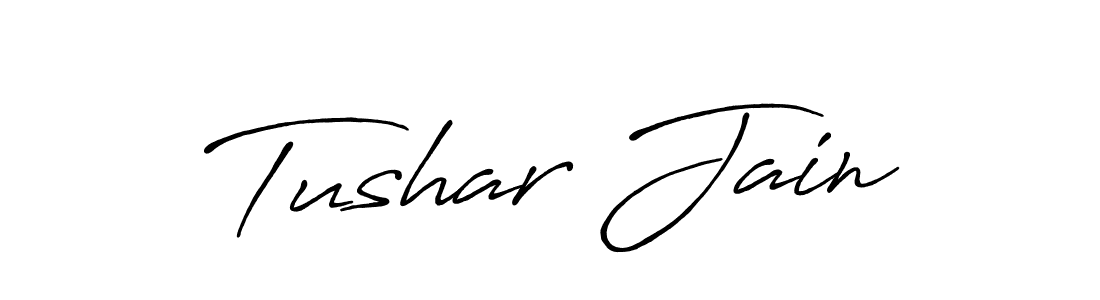 The best way (Antro_Vectra_Bolder) to make a short signature is to pick only two or three words in your name. The name Tushar Jain include a total of six letters. For converting this name. Tushar Jain signature style 7 images and pictures png