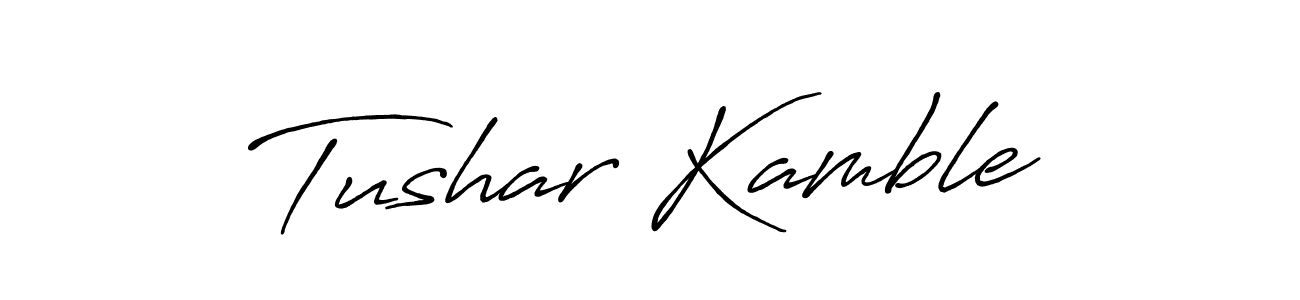 Create a beautiful signature design for name Tushar Kamble. With this signature (Antro_Vectra_Bolder) fonts, you can make a handwritten signature for free. Tushar Kamble signature style 7 images and pictures png