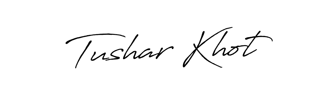 How to make Tushar Khot name signature. Use Antro_Vectra_Bolder style for creating short signs online. This is the latest handwritten sign. Tushar Khot signature style 7 images and pictures png