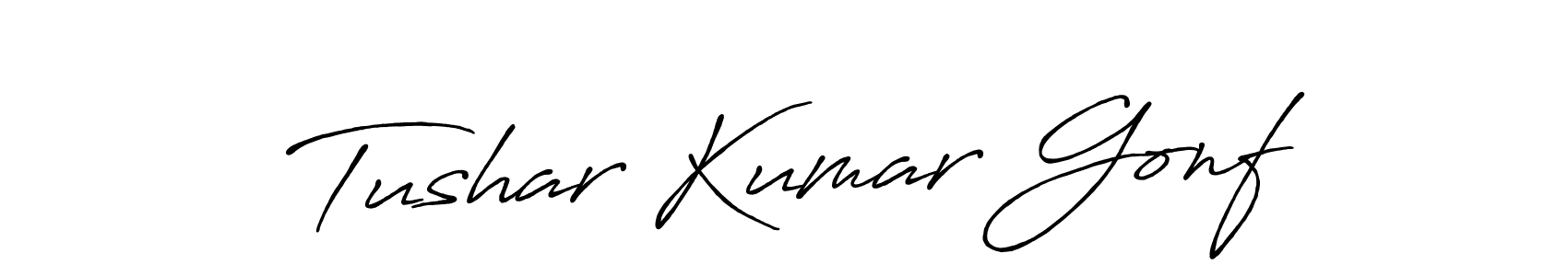 How to make Tushar Kumar Gonf signature? Antro_Vectra_Bolder is a professional autograph style. Create handwritten signature for Tushar Kumar Gonf name. Tushar Kumar Gonf signature style 7 images and pictures png