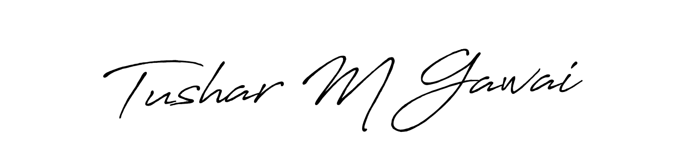 It looks lik you need a new signature style for name Tushar M Gawai. Design unique handwritten (Antro_Vectra_Bolder) signature with our free signature maker in just a few clicks. Tushar M Gawai signature style 7 images and pictures png