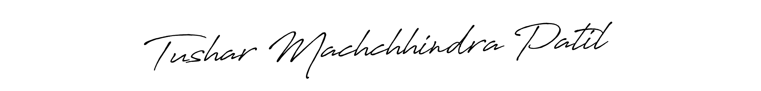 How to make Tushar Machchhindra Patil name signature. Use Antro_Vectra_Bolder style for creating short signs online. This is the latest handwritten sign. Tushar Machchhindra Patil signature style 7 images and pictures png