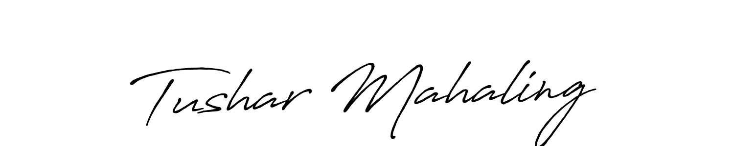 How to make Tushar Mahaling signature? Antro_Vectra_Bolder is a professional autograph style. Create handwritten signature for Tushar Mahaling name. Tushar Mahaling signature style 7 images and pictures png