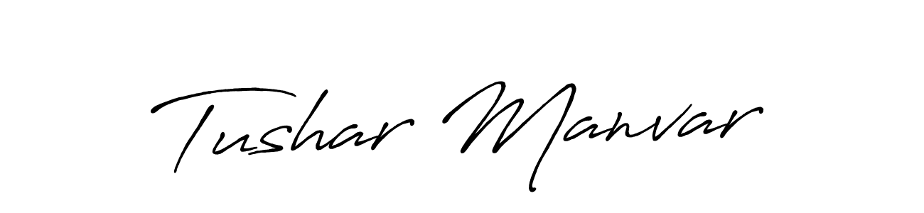 Use a signature maker to create a handwritten signature online. With this signature software, you can design (Antro_Vectra_Bolder) your own signature for name Tushar Manvar. Tushar Manvar signature style 7 images and pictures png