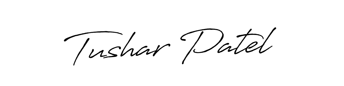 Use a signature maker to create a handwritten signature online. With this signature software, you can design (Antro_Vectra_Bolder) your own signature for name Tushar Patel. Tushar Patel signature style 7 images and pictures png