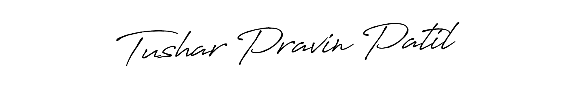 Make a beautiful signature design for name Tushar Pravin Patil. With this signature (Antro_Vectra_Bolder) style, you can create a handwritten signature for free. Tushar Pravin Patil signature style 7 images and pictures png