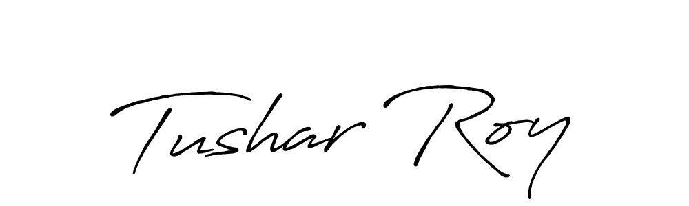 Use a signature maker to create a handwritten signature online. With this signature software, you can design (Antro_Vectra_Bolder) your own signature for name Tushar Roy. Tushar Roy signature style 7 images and pictures png