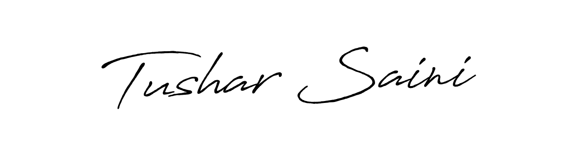 Tushar Saini stylish signature style. Best Handwritten Sign (Antro_Vectra_Bolder) for my name. Handwritten Signature Collection Ideas for my name Tushar Saini. Tushar Saini signature style 7 images and pictures png