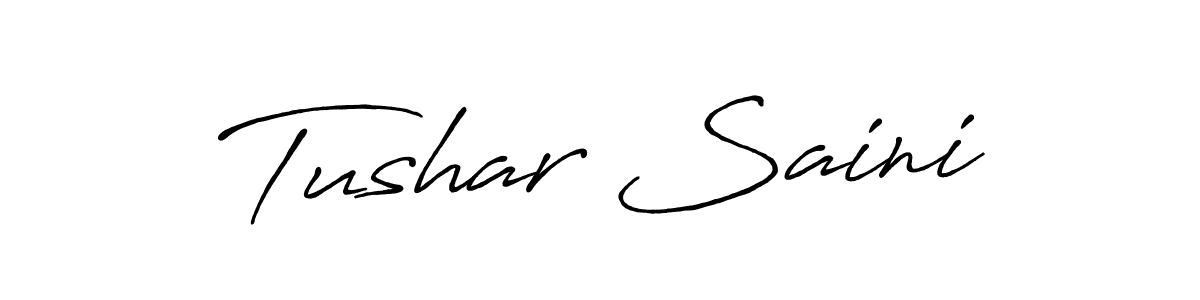 Tushar Saini stylish signature style. Best Handwritten Sign (Antro_Vectra_Bolder) for my name. Handwritten Signature Collection Ideas for my name Tushar Saini. Tushar Saini signature style 7 images and pictures png