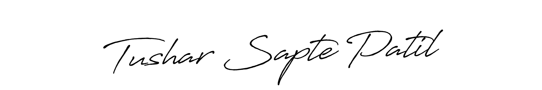 Tushar Sapte Patil stylish signature style. Best Handwritten Sign (Antro_Vectra_Bolder) for my name. Handwritten Signature Collection Ideas for my name Tushar Sapte Patil. Tushar Sapte Patil signature style 7 images and pictures png