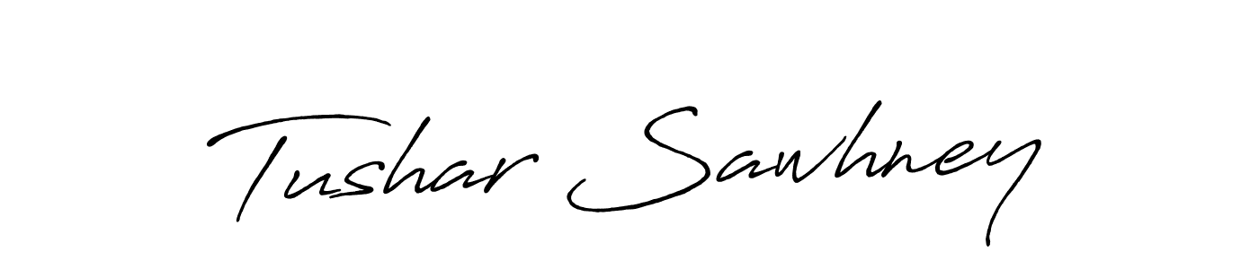 Tushar Sawhney stylish signature style. Best Handwritten Sign (Antro_Vectra_Bolder) for my name. Handwritten Signature Collection Ideas for my name Tushar Sawhney. Tushar Sawhney signature style 7 images and pictures png