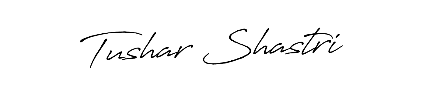 Create a beautiful signature design for name Tushar Shastri. With this signature (Antro_Vectra_Bolder) fonts, you can make a handwritten signature for free. Tushar Shastri signature style 7 images and pictures png
