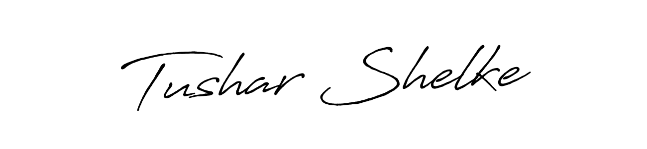 Use a signature maker to create a handwritten signature online. With this signature software, you can design (Antro_Vectra_Bolder) your own signature for name Tushar Shelke. Tushar Shelke signature style 7 images and pictures png