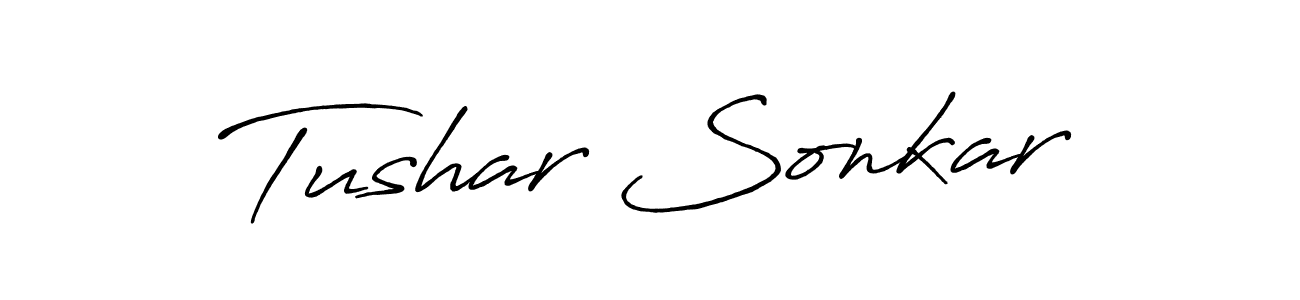 How to Draw Tushar Sonkar signature style? Antro_Vectra_Bolder is a latest design signature styles for name Tushar Sonkar. Tushar Sonkar signature style 7 images and pictures png