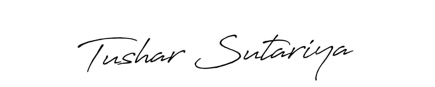 Also we have Tushar Sutariya name is the best signature style. Create professional handwritten signature collection using Antro_Vectra_Bolder autograph style. Tushar Sutariya signature style 7 images and pictures png