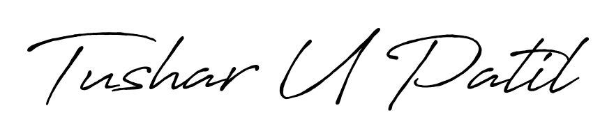 The Antro_Vectra_Bolder signature style provides a bold statement for name Tushar U Patil. Designed for business owners, executives, and leaders. Tushar U Patil signature style 7 images and pictures png