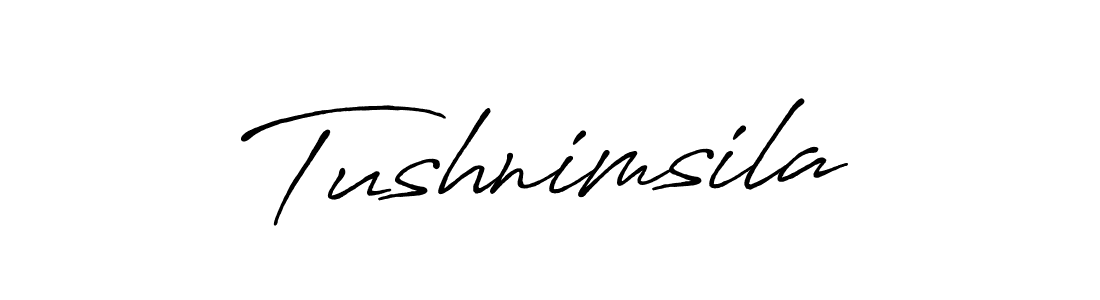 if you are searching for the best signature style for your name Tushnimsila. so please give up your signature search. here we have designed multiple signature styles  using Antro_Vectra_Bolder. Tushnimsila signature style 7 images and pictures png