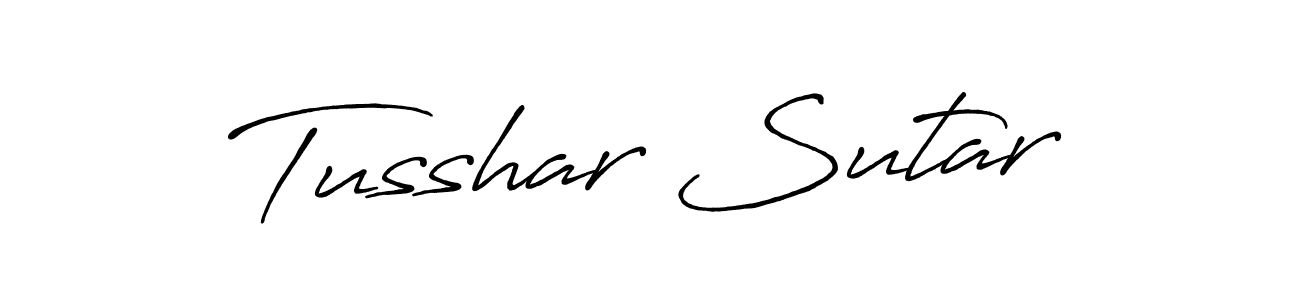 You should practise on your own different ways (Antro_Vectra_Bolder) to write your name (Tusshar Sutar) in signature. don't let someone else do it for you. Tusshar Sutar signature style 7 images and pictures png