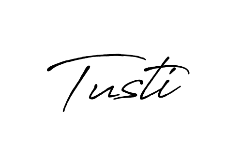 How to make Tusti name signature. Use Antro_Vectra_Bolder style for creating short signs online. This is the latest handwritten sign. Tusti signature style 7 images and pictures png