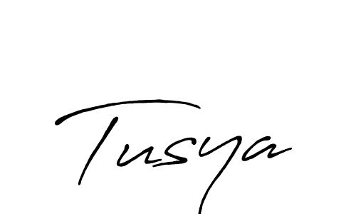 How to make Tusya signature? Antro_Vectra_Bolder is a professional autograph style. Create handwritten signature for Tusya name. Tusya signature style 7 images and pictures png