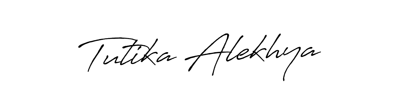 This is the best signature style for the Tutika Alekhya name. Also you like these signature font (Antro_Vectra_Bolder). Mix name signature. Tutika Alekhya signature style 7 images and pictures png