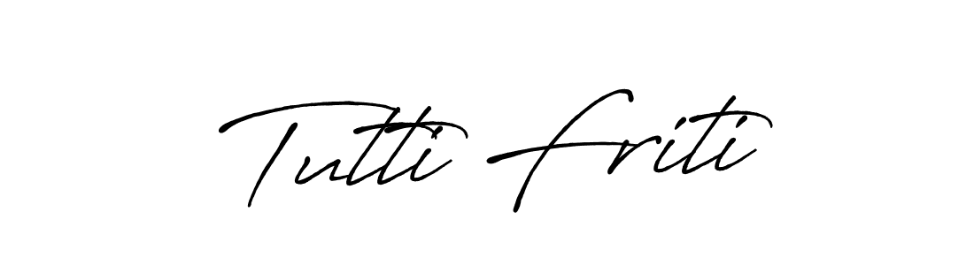 How to make Tutti Friti signature? Antro_Vectra_Bolder is a professional autograph style. Create handwritten signature for Tutti Friti name. Tutti Friti signature style 7 images and pictures png