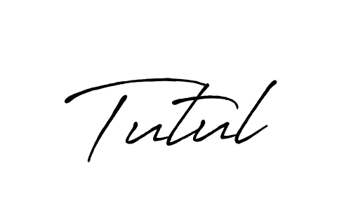 Tutul stylish signature style. Best Handwritten Sign (Antro_Vectra_Bolder) for my name. Handwritten Signature Collection Ideas for my name Tutul. Tutul signature style 7 images and pictures png