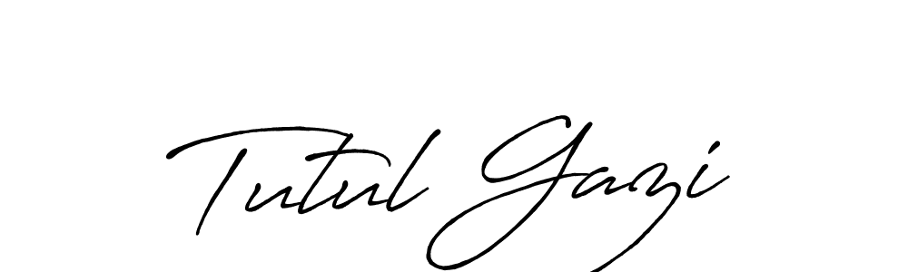 Use a signature maker to create a handwritten signature online. With this signature software, you can design (Antro_Vectra_Bolder) your own signature for name Tutul Gazi. Tutul Gazi signature style 7 images and pictures png