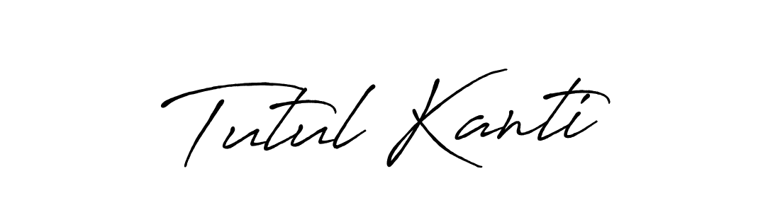 Make a beautiful signature design for name Tutul Kanti. With this signature (Antro_Vectra_Bolder) style, you can create a handwritten signature for free. Tutul Kanti signature style 7 images and pictures png