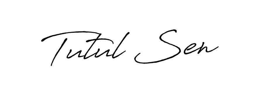 Tutul Sen stylish signature style. Best Handwritten Sign (Antro_Vectra_Bolder) for my name. Handwritten Signature Collection Ideas for my name Tutul Sen. Tutul Sen signature style 7 images and pictures png