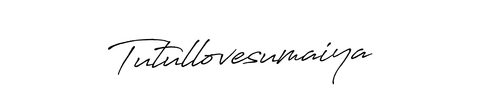 How to make Tutullovesumaiya signature? Antro_Vectra_Bolder is a professional autograph style. Create handwritten signature for Tutullovesumaiya name. Tutullovesumaiya signature style 7 images and pictures png