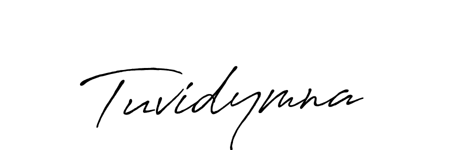 How to make Tuvidymna name signature. Use Antro_Vectra_Bolder style for creating short signs online. This is the latest handwritten sign. Tuvidymna signature style 7 images and pictures png