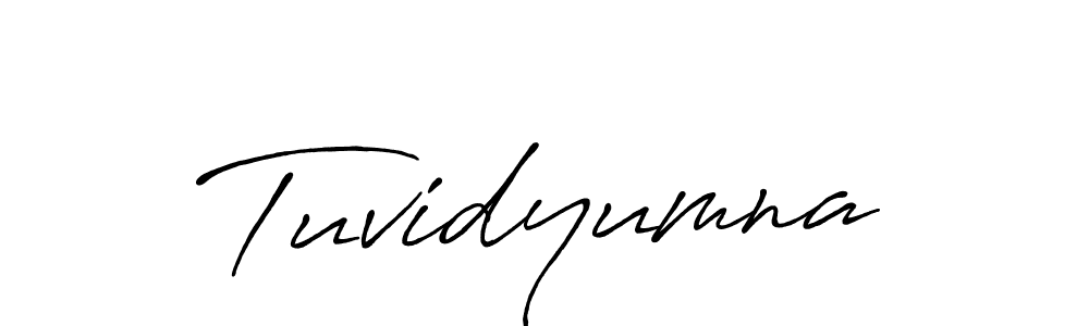 Design your own signature with our free online signature maker. With this signature software, you can create a handwritten (Antro_Vectra_Bolder) signature for name Tuvidyumna. Tuvidyumna signature style 7 images and pictures png