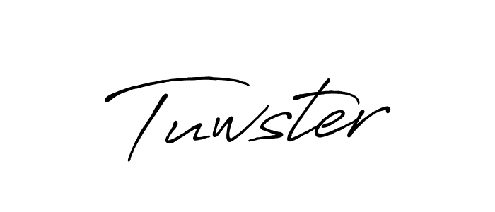 The best way (Antro_Vectra_Bolder) to make a short signature is to pick only two or three words in your name. The name Tuwster include a total of six letters. For converting this name. Tuwster signature style 7 images and pictures png
