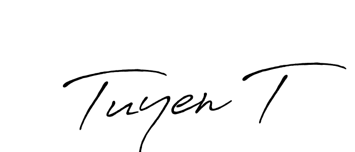 Use a signature maker to create a handwritten signature online. With this signature software, you can design (Antro_Vectra_Bolder) your own signature for name Tuyen T. Tuyen T signature style 7 images and pictures png