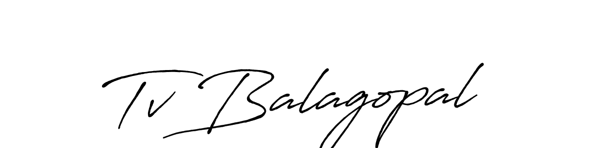 The best way (Antro_Vectra_Bolder) to make a short signature is to pick only two or three words in your name. The name Tv Balagopal include a total of six letters. For converting this name. Tv Balagopal signature style 7 images and pictures png