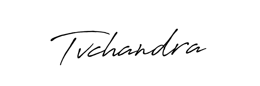 How to make Tvchandra name signature. Use Antro_Vectra_Bolder style for creating short signs online. This is the latest handwritten sign. Tvchandra signature style 7 images and pictures png