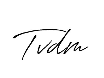 Also we have Tvdm name is the best signature style. Create professional handwritten signature collection using Antro_Vectra_Bolder autograph style. Tvdm signature style 7 images and pictures png