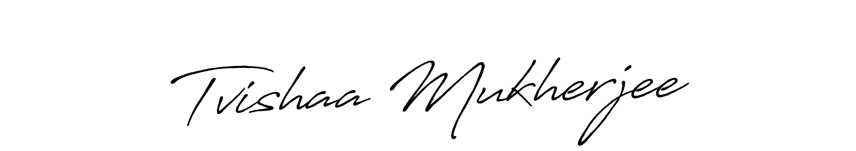 You should practise on your own different ways (Antro_Vectra_Bolder) to write your name (Tvishaa Mukherjee) in signature. don't let someone else do it for you. Tvishaa Mukherjee signature style 7 images and pictures png