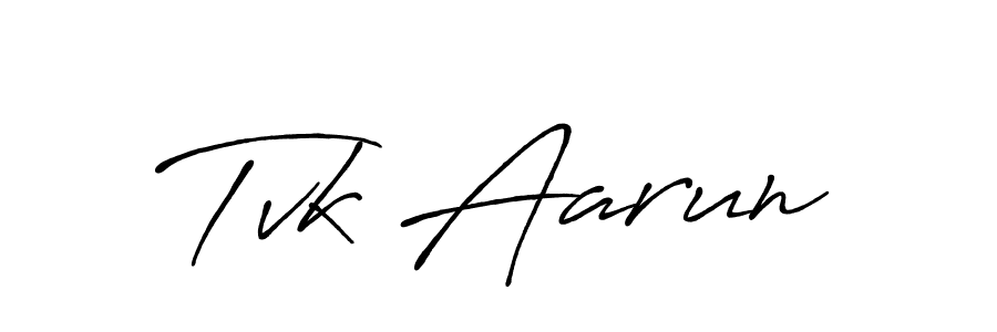 Use a signature maker to create a handwritten signature online. With this signature software, you can design (Antro_Vectra_Bolder) your own signature for name Tvk Aarun. Tvk Aarun signature style 7 images and pictures png