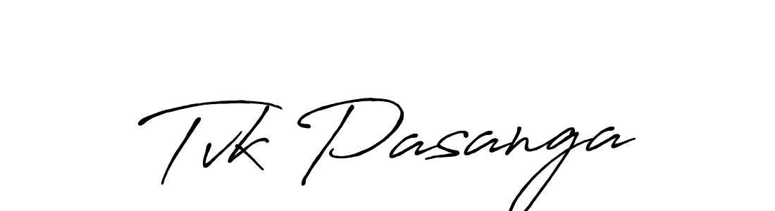 Create a beautiful signature design for name Tvk Pasanga. With this signature (Antro_Vectra_Bolder) fonts, you can make a handwritten signature for free. Tvk Pasanga signature style 7 images and pictures png