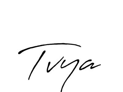 Design your own signature with our free online signature maker. With this signature software, you can create a handwritten (Antro_Vectra_Bolder) signature for name Tvya. Tvya signature style 7 images and pictures png