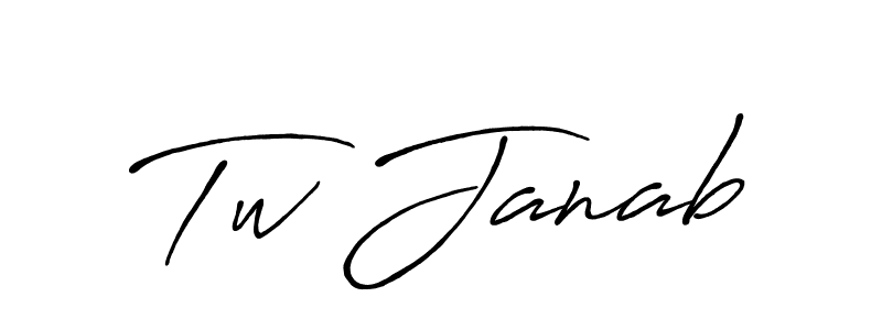 Create a beautiful signature design for name Tw Janab. With this signature (Antro_Vectra_Bolder) fonts, you can make a handwritten signature for free. Tw Janab signature style 7 images and pictures png
