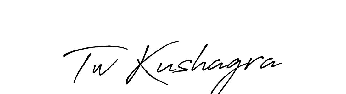How to make Tw Kushagra signature? Antro_Vectra_Bolder is a professional autograph style. Create handwritten signature for Tw Kushagra name. Tw Kushagra signature style 7 images and pictures png