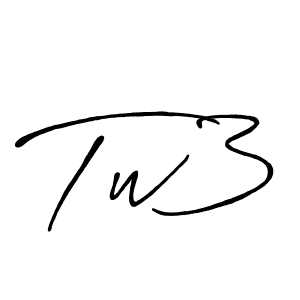 Also we have Tw3 name is the best signature style. Create professional handwritten signature collection using Antro_Vectra_Bolder autograph style. Tw3 signature style 7 images and pictures png