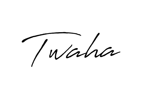 Also we have Twaha name is the best signature style. Create professional handwritten signature collection using Antro_Vectra_Bolder autograph style. Twaha signature style 7 images and pictures png